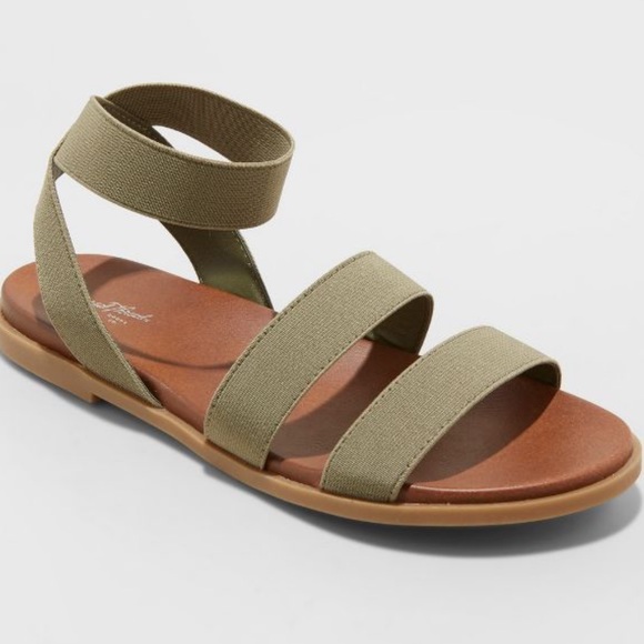 Ankle strap army green sandals - Picture 2 of 2